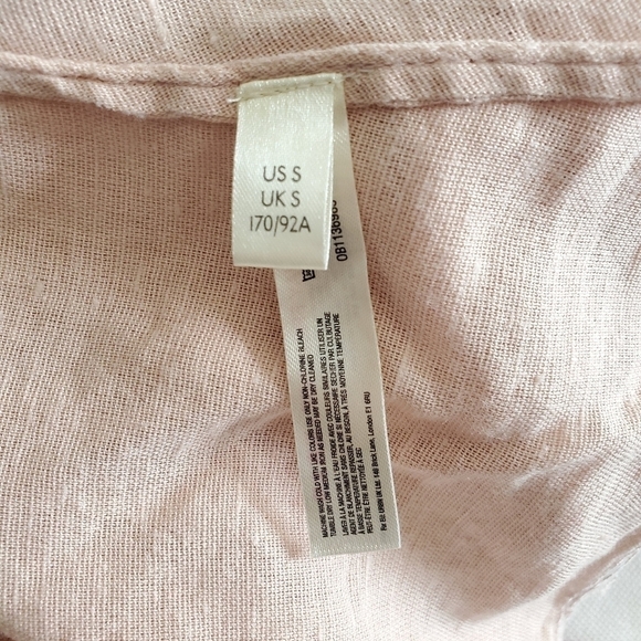 New Free People Cool Nights Crochet Conch Pink Cardigan Short Duster Kimono Sz S - Picture 15 of 16